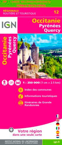 Occitanie. Pyrénées, Quercy. 1/250 000