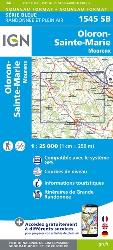 Oloron-Sainte-Marie, Mourenx. 1/25 000