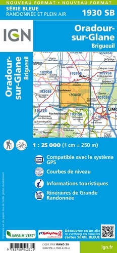 Oradour-sur-Glane, Brigueuil. 1/25 000