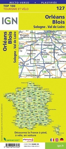 Orléans, Blois. 1/100 000