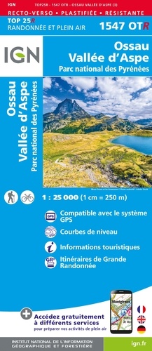 Ossau, Vallée d'Aspe, Parc National des Pyrénées. 1/25 000