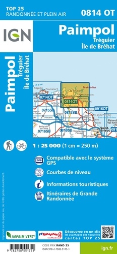 Paimpol, Tréguier, Ile de Bréhat. 1/25 000