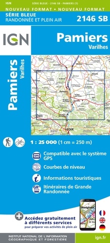 Pamiers, Varilhes. 1/25 000