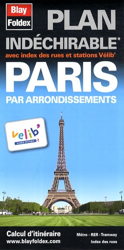  Blay-Foldex - Paris par arrondissements - Plan indéchirable.