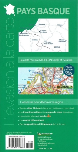 Pays Basque, Bayonne, Biarritz, Saint-Sébastien. 1/180 000 - plastifiée  Edition 2021