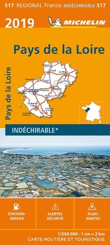 Pays de la Loire. 1/200 000 - indéchirable  Edition 2019