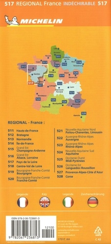 Pays de la Loire. 1/200 000 - indéchirable  Edition 2019
