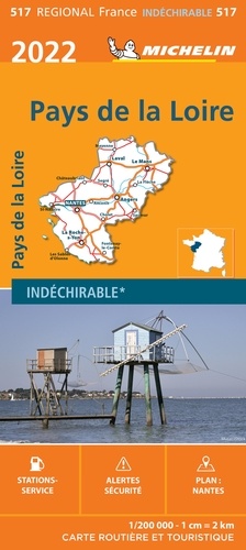 Pays de la Loire. 1/200 000, indéchirable  Edition 2022