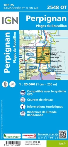 Perpignan, Plages du Roussillon. 1/25 000