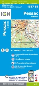  IGN - Pessac, La Brède - 1/25 000.