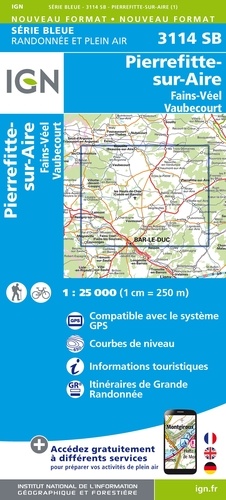 Pierrefitte-sur-Aire Fains-Véel Vaubecourt. 1/25 000