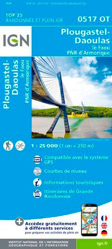Plougastel-Daoulas Le Faou PNR d'Armorique. 1/25 000
