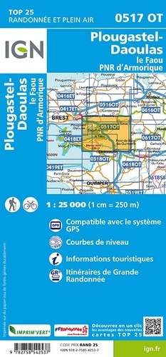 Plougastel-Daoulas Le Faou PNR d'Armorique. 1/25 000