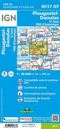 Plougastel-Daoulas, Le Faou. 1/25 000