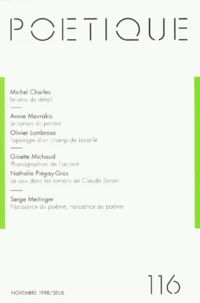 Poétique N° 116