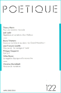 Poétique N° 122
