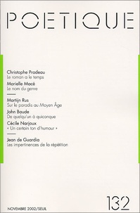  Seuil - Poétique N° 132 / 2002-11 : .