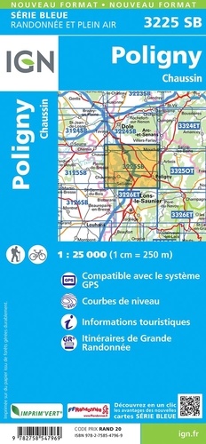 Poligny, Chaussin. 1/25 000