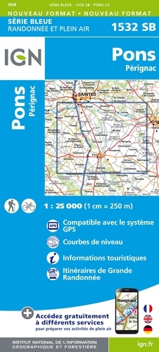 Pons, Pérignac. 1/25 000
