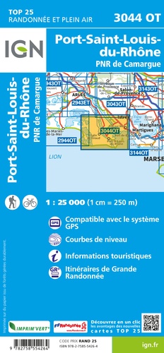 Port-Saint-Louis-du-Rhône, PNR de Camargue. 1/25 000