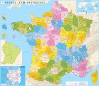  IGN - Poster France administrative plastifié - 1/204 000.