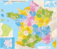 Poster France administrative plastifié