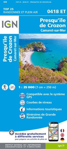 Presqu'île de Crozon, Camaret-sur-Mer. 1/25 000