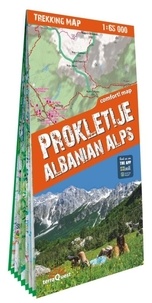  XXX - Prokletije Alpes Albanaises 1/65 000 (carte grand format laminée trekking tQ) Prokletije Albania.