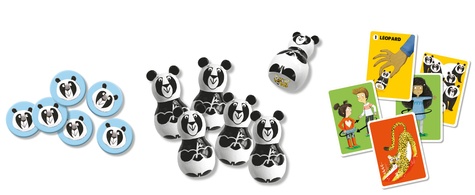 Protège tes pandas !. Avec 12 pandas en bois, 30 jetons, 25 cartes
