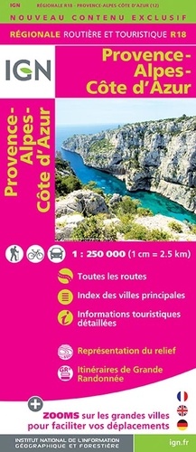  IGN - Provence-Alpes-Côte-d'Azur - 1/250 000.