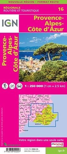 Provence-Alpes-Côte d'Azur. 1/250 000