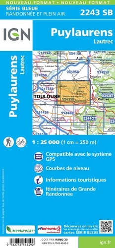 Puylaurens, Lautrec. 1/25 000
