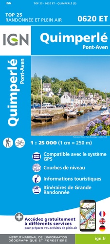 Quimperlé, Pont-Aven. 1/25 000