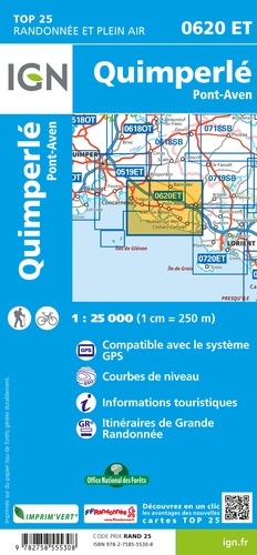 Quimperlé, Pont-Aven. 1/25 000