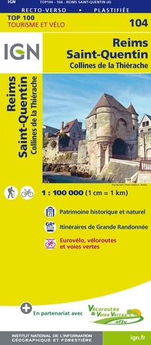 Reims Saint-Quentin Collines de la Thiérache. 1/100 000