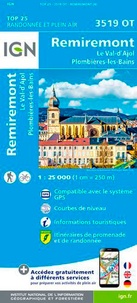  IGN - Remiremont, Val d'Ajol, Plombières-les-Bains - 1/25 000.