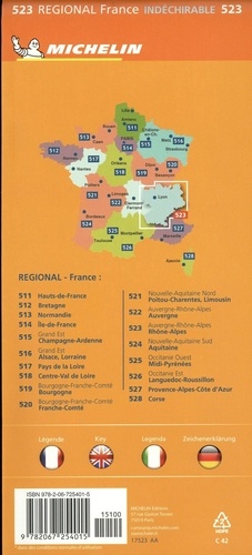 Rhône-Alpes, Auvergne-Rhône-Alpes. 1/200 000, indéchirable  Edition 2022