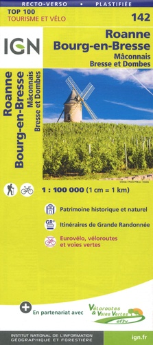 Roanne Bourg-en-Bresse Mâconnais Bresse et Dombes. 1/100 000