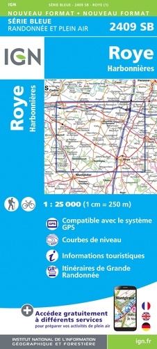 Roye, Harbonnières. 1/25 000