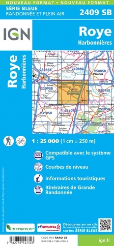 Roye, Harbonnières. 1/25 000