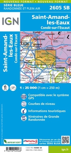 Saint-Amand-les-Eaux, Condé-sur-l'Escaut. 1/25 000