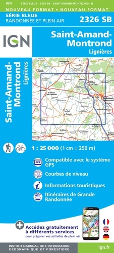 Saint-Amand-Montrond, Lignières. 1/25 000