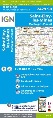 Saint-Eloy-les-Mines, Montaigut, Pionsat. 1/25 000