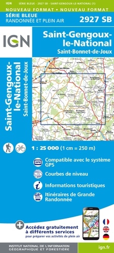 Saint-Gengoux-le-National Saint-Bonnet-de-Joux. 1/25 000