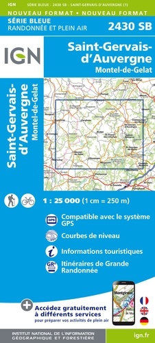 Saint-Gervais-d'Auvergne, Montel-de-Gelat. 1/25 000