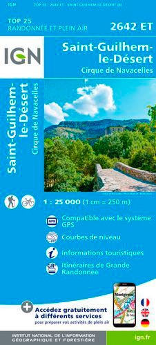 Saint-Guilhem-le-Désert. Cirque de Navacelles : 1/25 000 4e édition