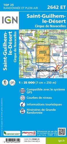 Saint-Guilhem-le-Désert. Cirque de Navacelles : 1/25 000 4e édition