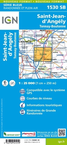 Saint-Jean-d'Angély, Tonnay-Boutonne. 1/25 000