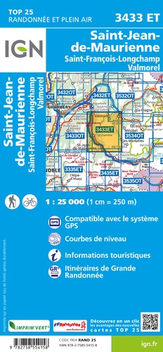 Saint-Jean-de-Maurienne, Saint-François-Longchamp, Valmorel. 1/25 000