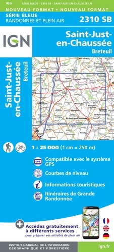 Saint-Just-en-Chaussée, Breteuil. 1/25 000